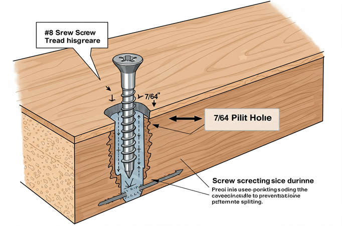 what diameter is 8 screw