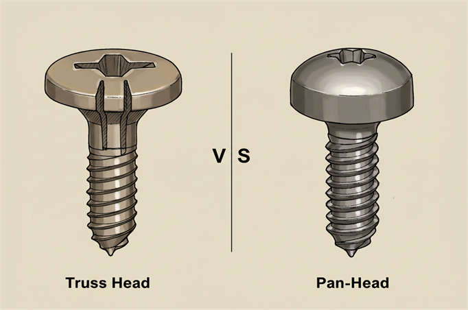 truss head screw vs pan head screw