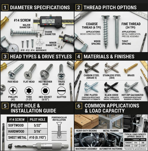 #14 screw size guide