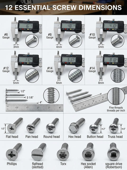 dimensions of a screw (2)