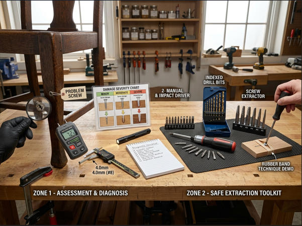 restoring furniture screws