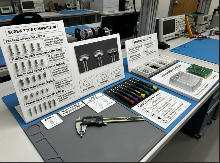 small head screws for precision electronics