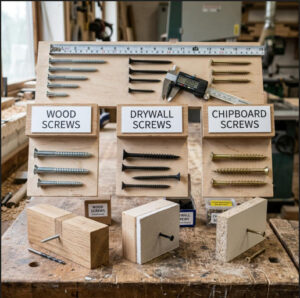 wood screws vs drywall screws vs chipboard screws